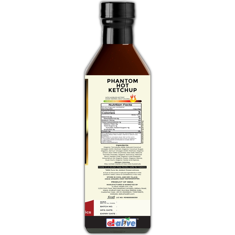 Orgenik: Shop Phantom Hot (Tomato) Ketchup from brand D-Alive