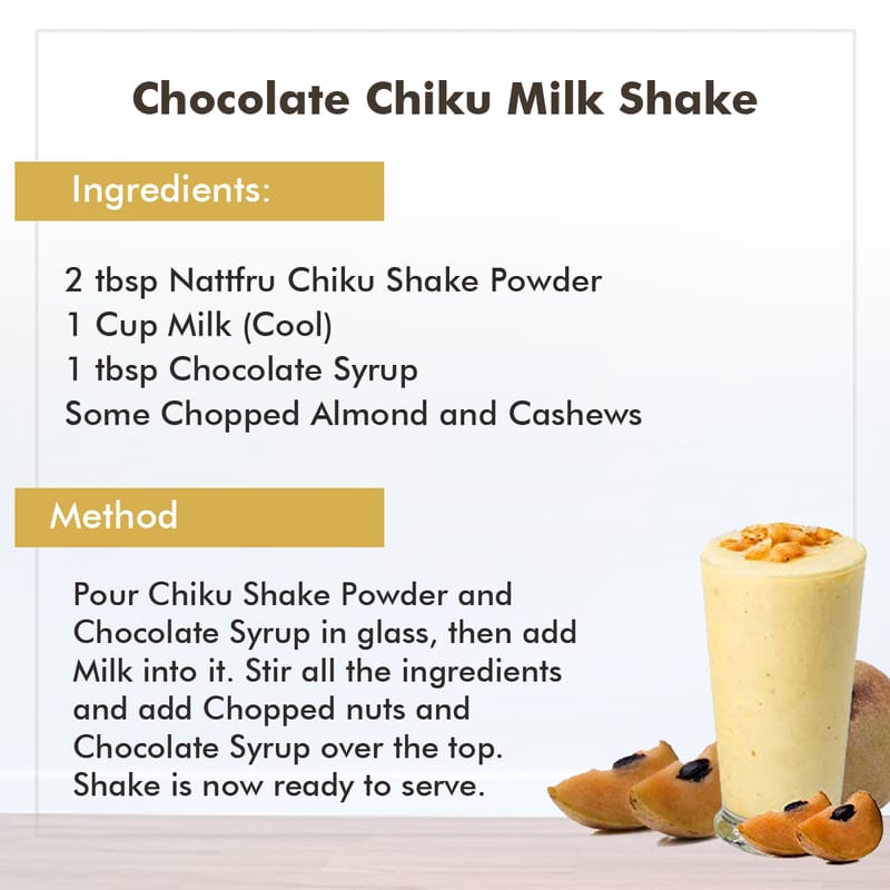 Orgenik: Shop Chiku Shake Powder 90g from the brand Nattfru