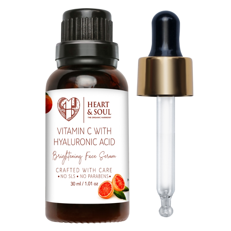 Orgenik: Vitamin C with Hyaluronic Acid Brightening Face Serum from brand heart & soul