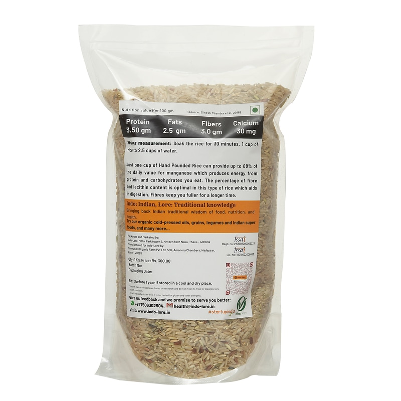Orgenik: Certified Organic Indrayani Rice from brand Indo-Lore