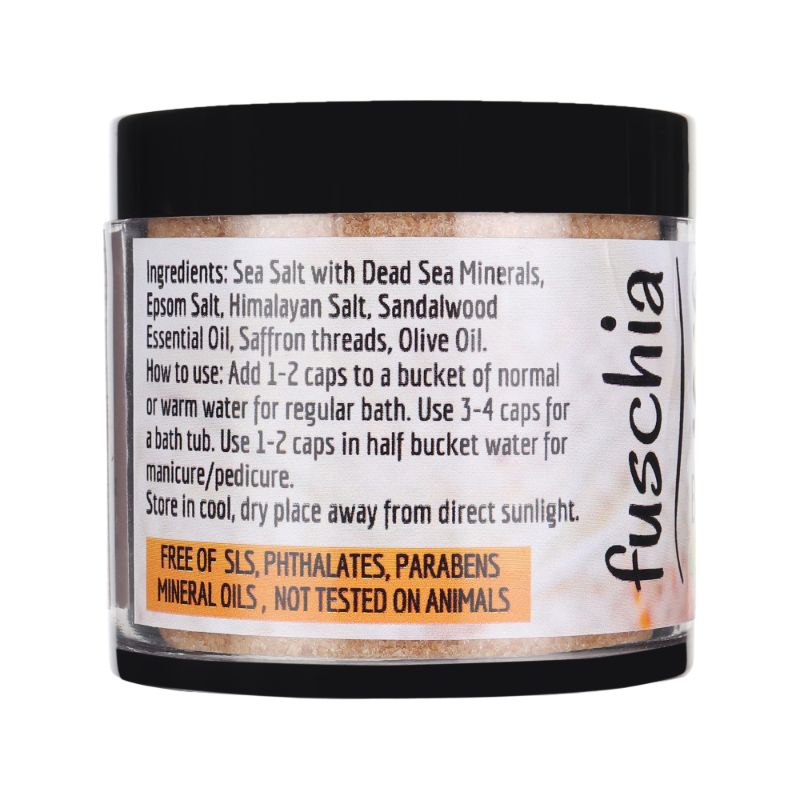 Orgenik: Sandal Saffron Bath Salt (100grams) from the brand Fuschia