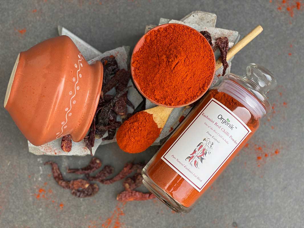 Orgenik: Shop Natural Kashmiri Red Chilli Powder - Kashmir from the brand Orgenik