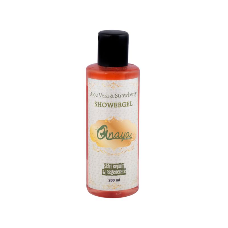 Orgenik: Aloe Vera & Strawberry Shower Gel with the Finest Ayurvedic Ingredients from the brand Anaya