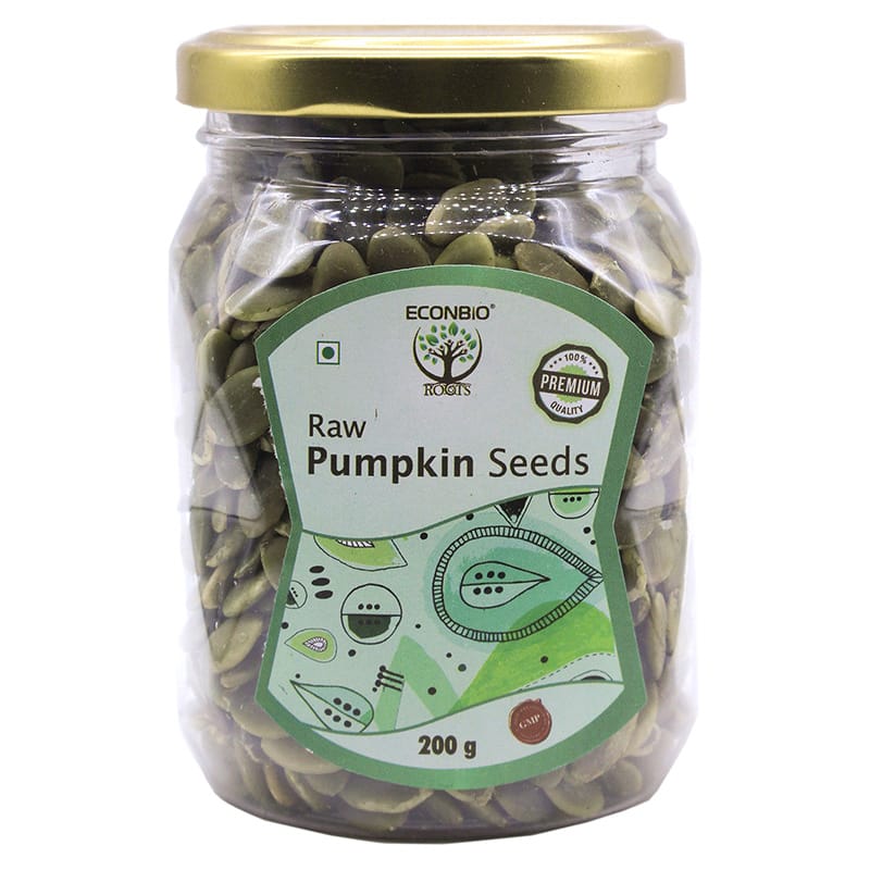 Orgenik: Shop Raw Pumpkins Seeds 200g - ECONBIO ROOTS from the brand ECONBIO ROOTS