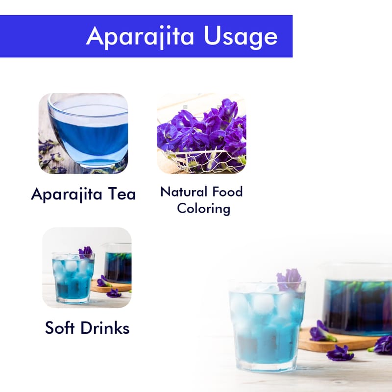 Orgenik: Shop Herbal Aparajita (Blue Pea) Powder 45.75g from the brand Nattfru