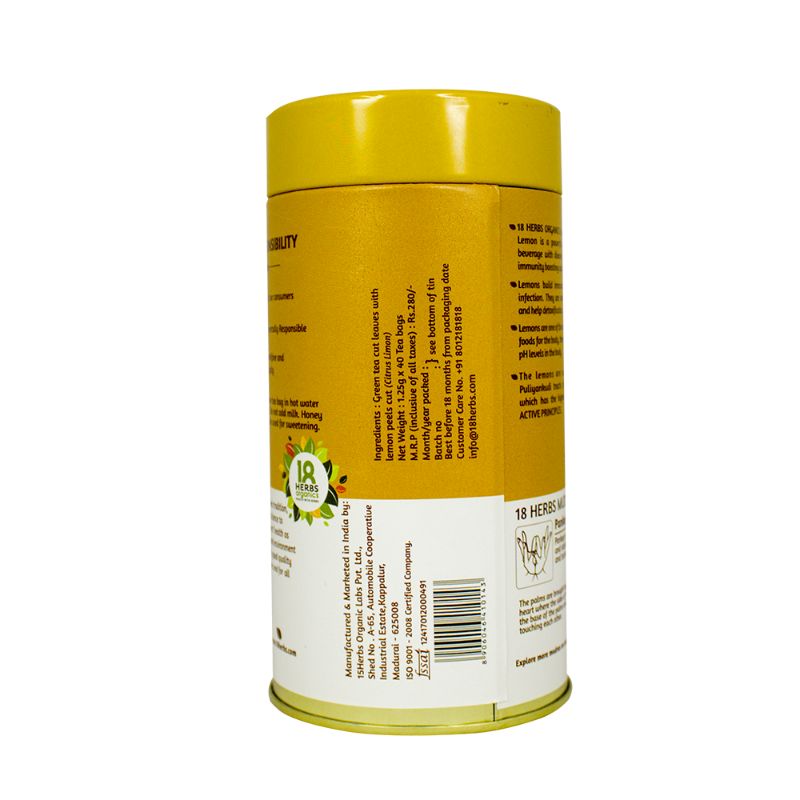 Orgenik: Green Tea with Lemon from brand 18 Herbs Organics