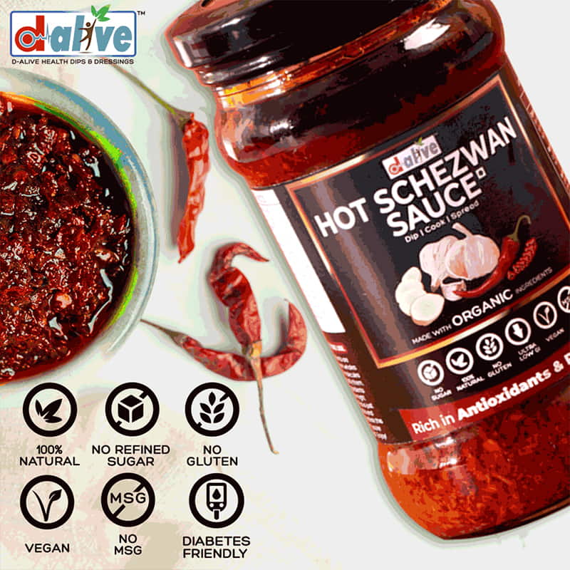 Orgenik: Shop Hot Schezwan Sauce from brand D-Alive