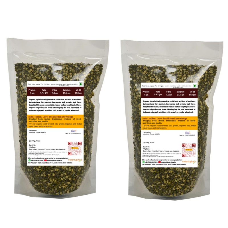 Orgenik: Certified Green Moong Dal Chilka from brand Indo-Lore