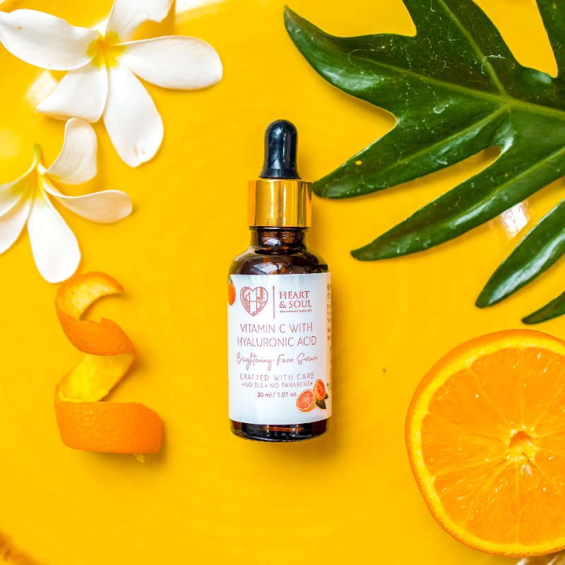 Orgenik: Vitamin C with Hyaluronic Acid Brightening Face Serum from brand heart & soul
