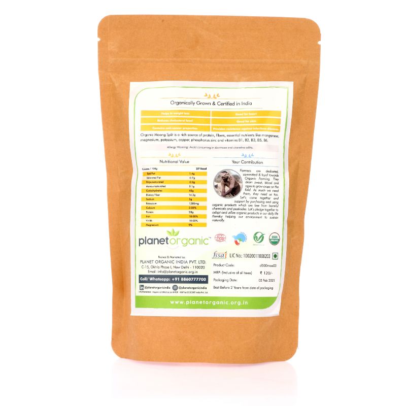 Orgenik: Moong Split (Chilka) from brand Planet Organic