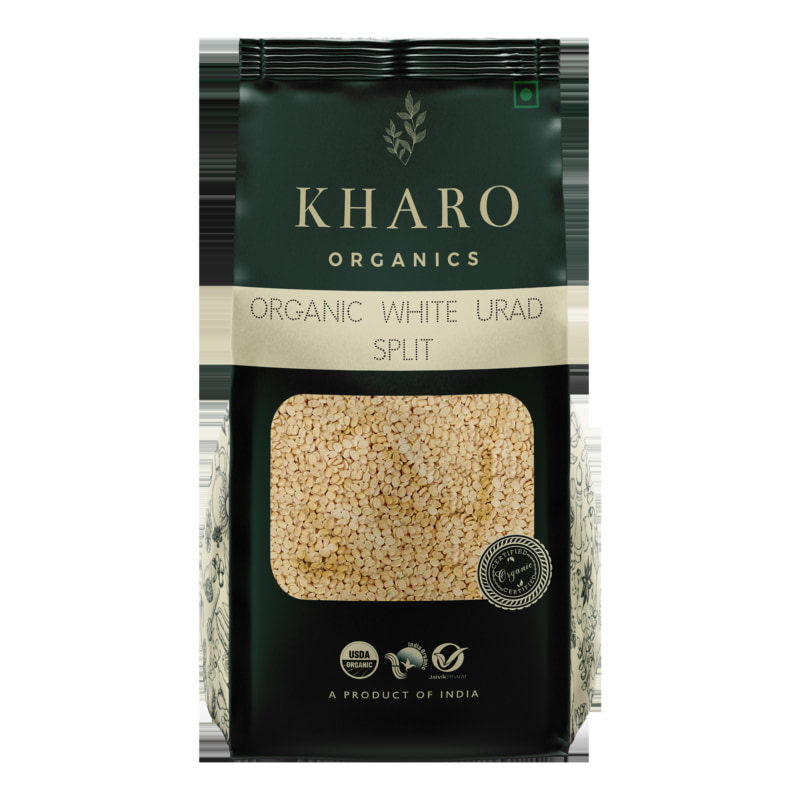 Orgenik: Shop Organic Urad Dal White Split from the brand Kharo Organics