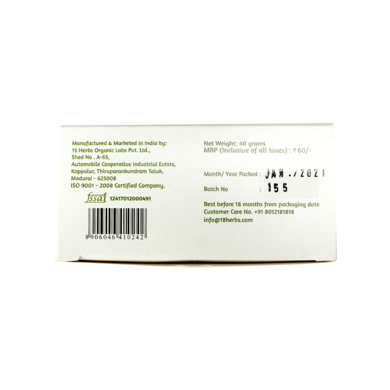 Orgenik: Premium Green Tea Loose Leaves 40 Grams from brand 18 Herbs Organics