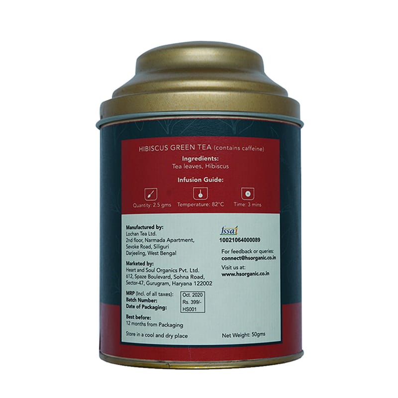 Orgenik: Shop Hibiscus Green Tea from the brand Heart & Soul