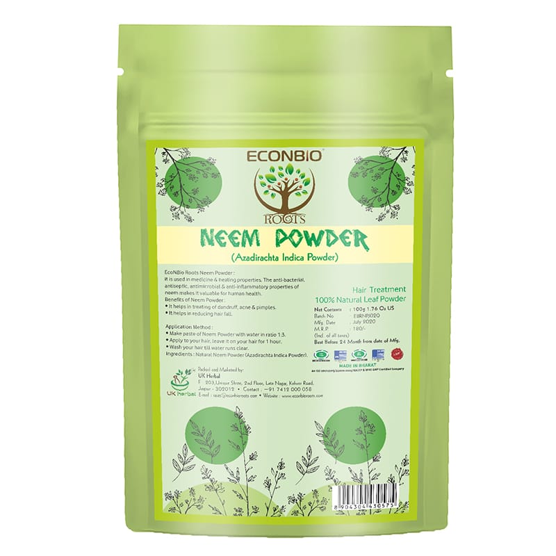 Orgenik: Shop Neem Powder 100g (Pack Of 2) - ECONBIO ROOTS from the brand ECONBIO ROOTS
