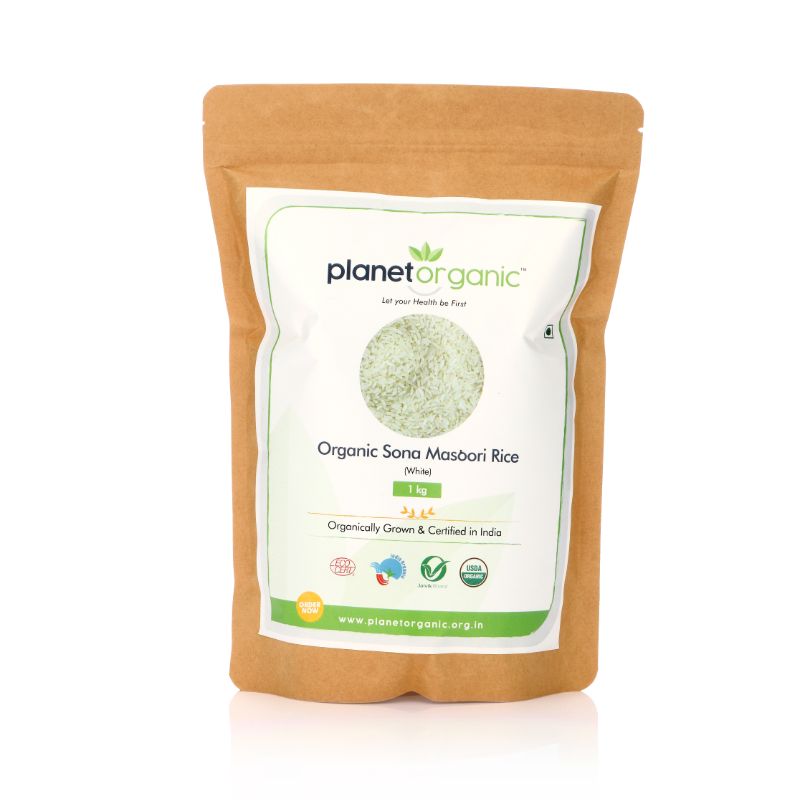 Orgenik: Sona Masoori Rice (White) from brand Planet Organic