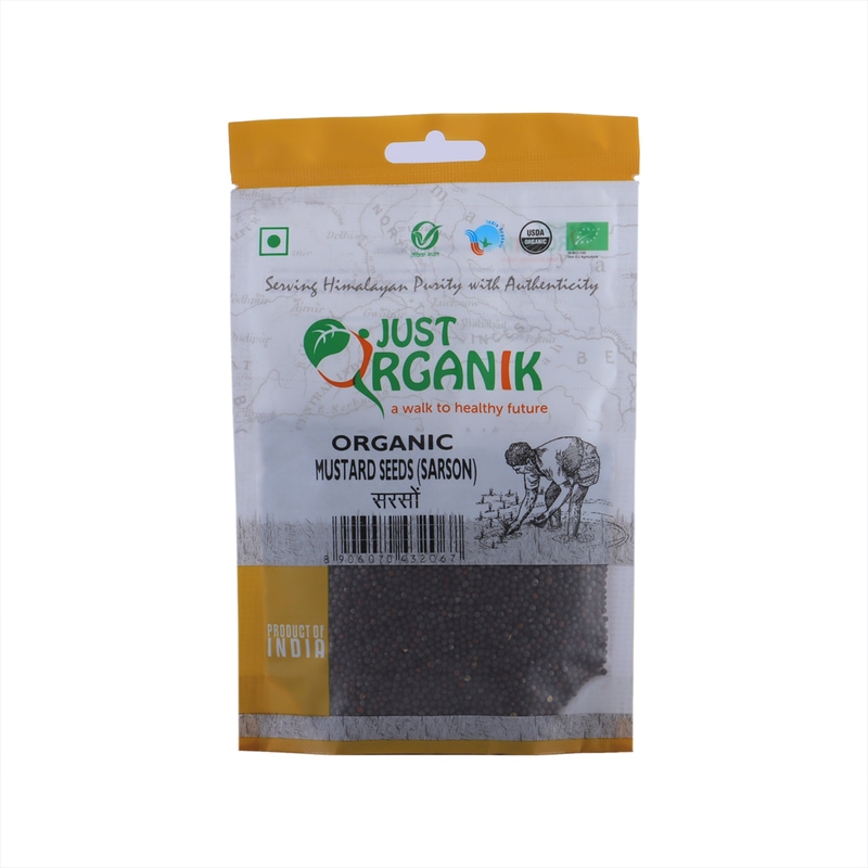 Orgenik: Mustard Seeds (Sarson) from brand Just Organik