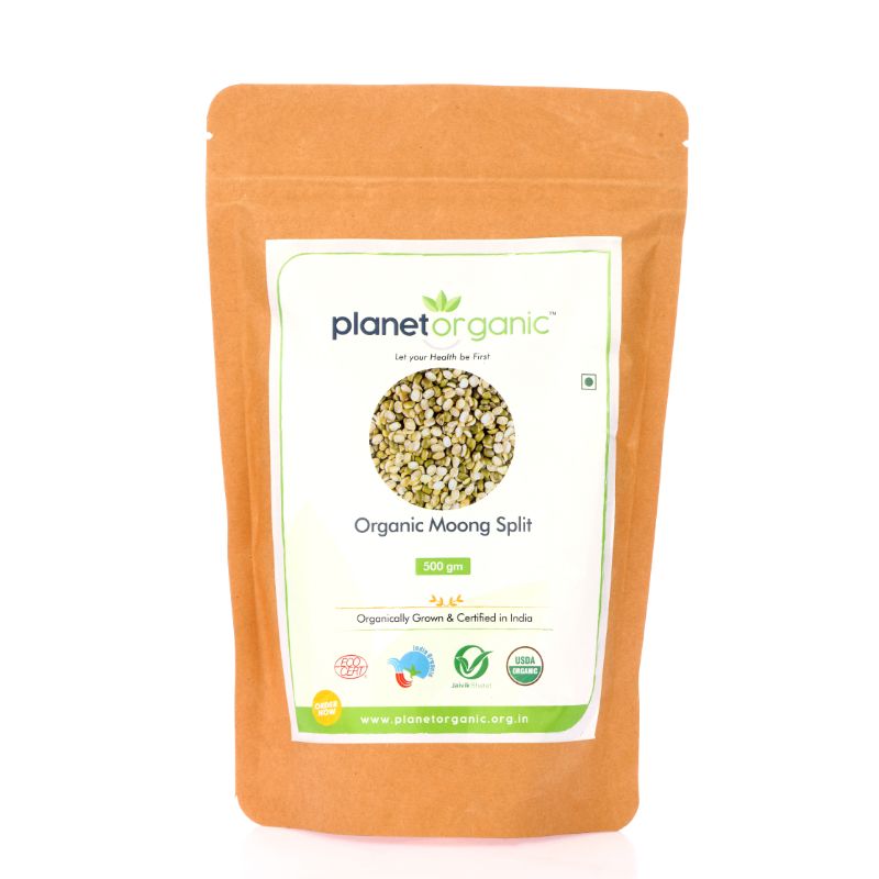 Orgenik: Moong Split (Chilka) from brand Planet Organic