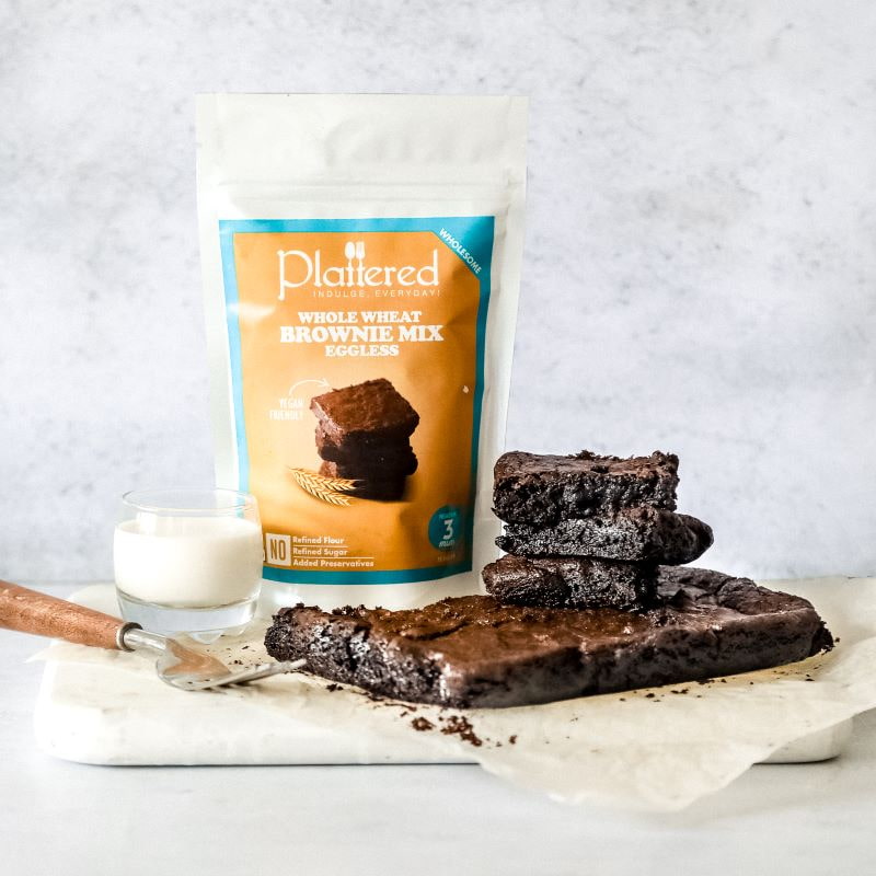 Orgenik: Shop Whole Wheat Brownie Mix from the brand Plattered