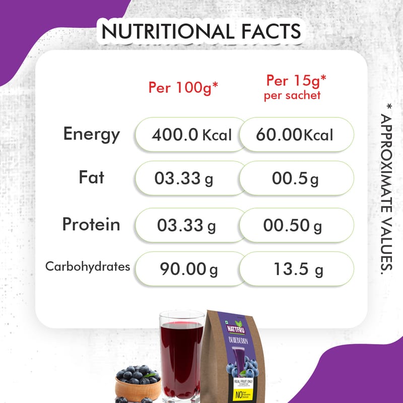 Orgenik: Shop Blueberry Fruit Juice Powder 45g
