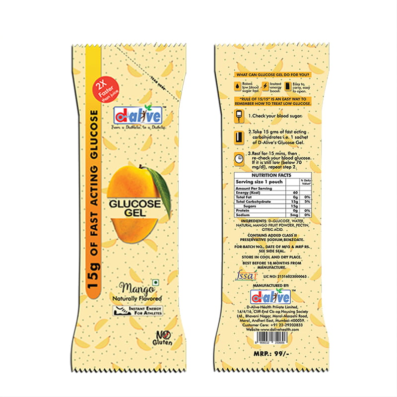 Orgenik: Shop Glucose Gel (Mango) | 6 Sachets from brand D-Alive