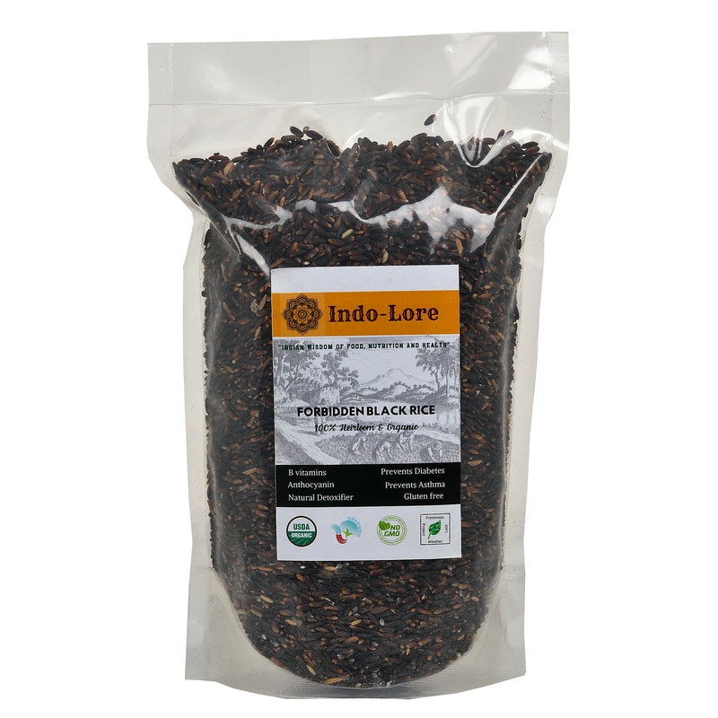 Orgenik: Certified Organic Un-polished Black Rice from brand Indo-Lore