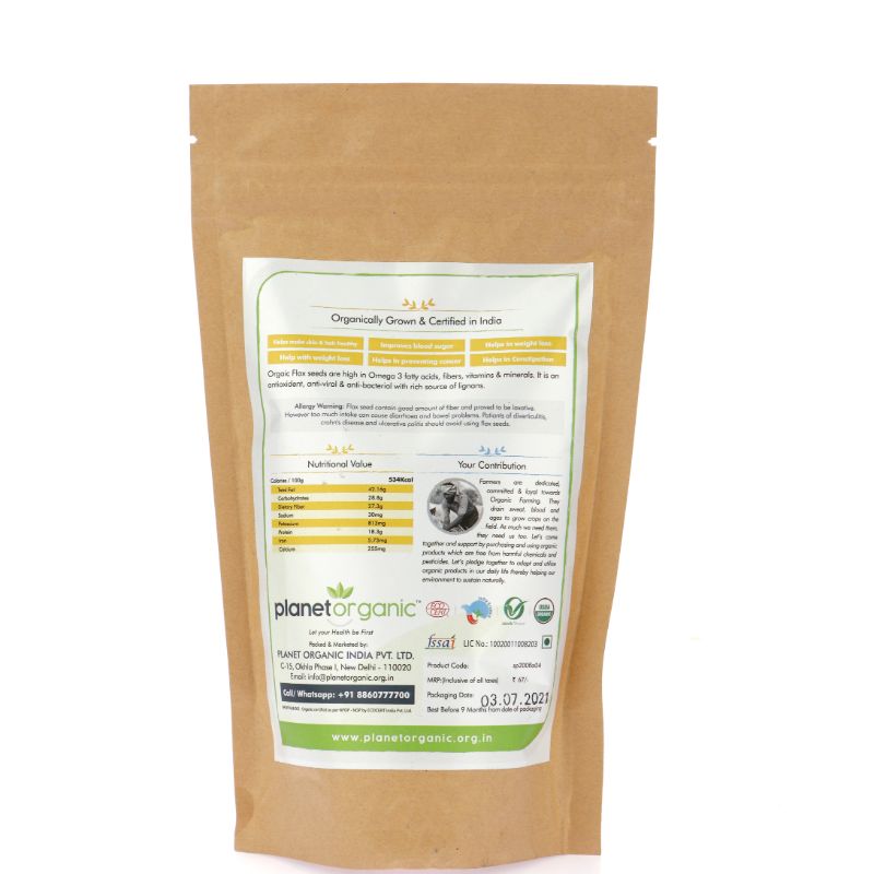 Orgenik: Flaxseed from brand Planet Organic