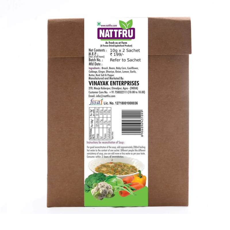 Orgenik: Shop Real Vegetable Soup Powder 20g from the brand Nattfru