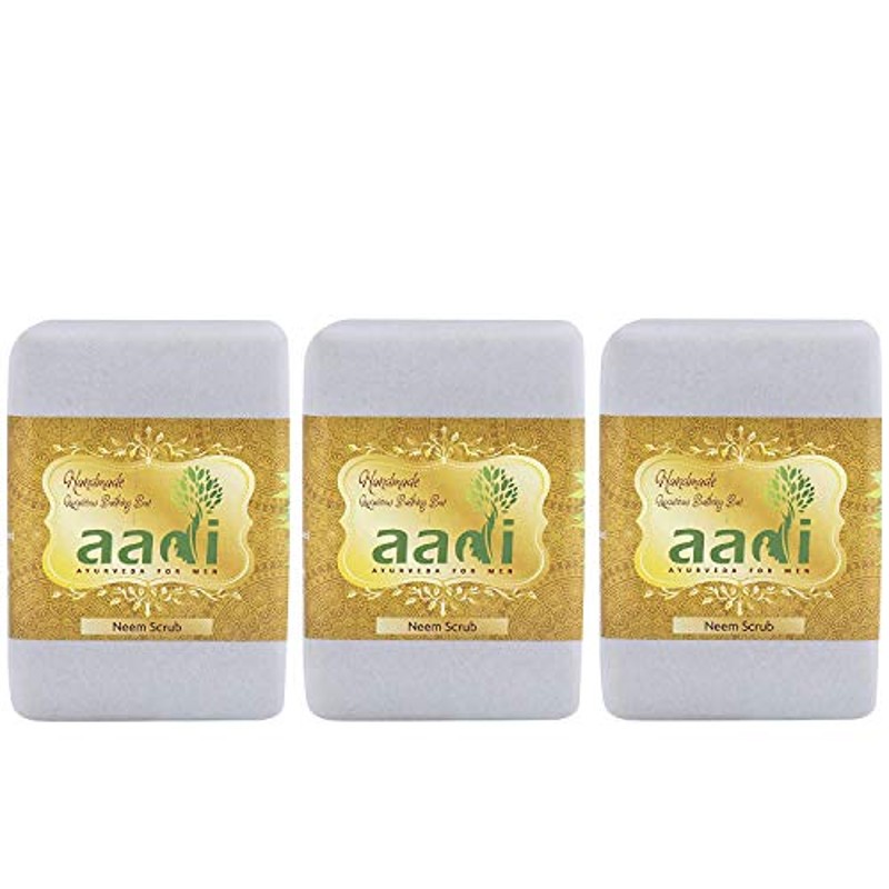 Orgenik: Neem Scrub Luxurious Handmade Bathing Bar with the Finest Ayurvedic Ingredients from the brand Aadi