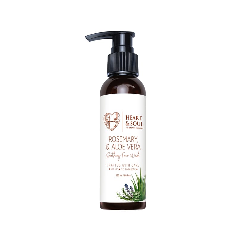 Orgenik: Shop Rosemary & Aloe Vera Face Wash from the brand Heart & Soul