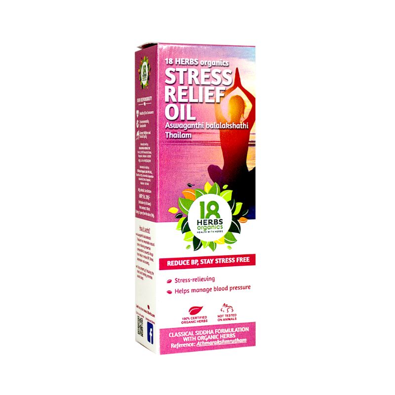Orgenik: Aswaganthi Balalakshathi Thailam (Stress Relief Oil) from brand 18 Herbs Organics