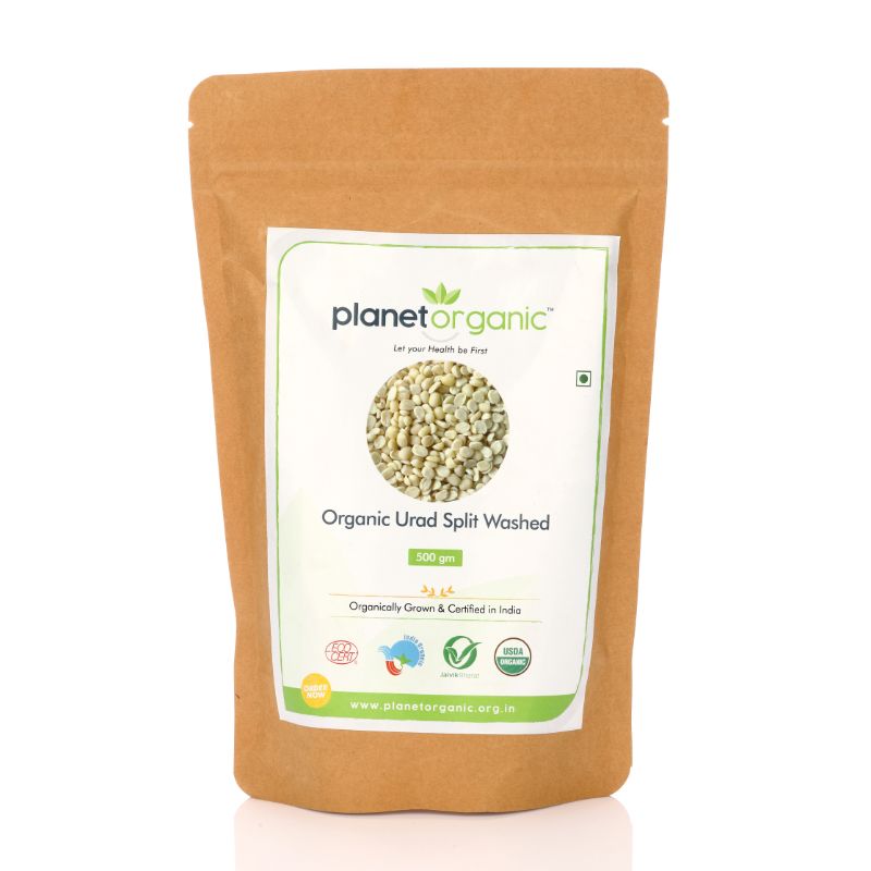 Orgenik: Urad Dal (White) Split Black Gram from brand Planet Organic