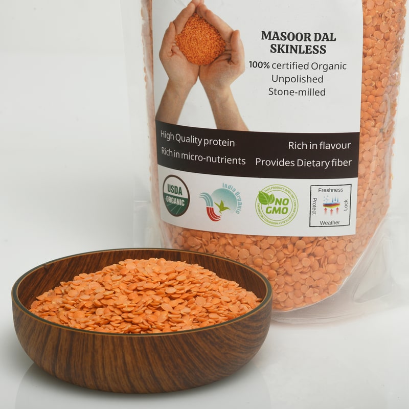 Orgenik: Certified Organic Masoor Dal from brand Indo-Lore
