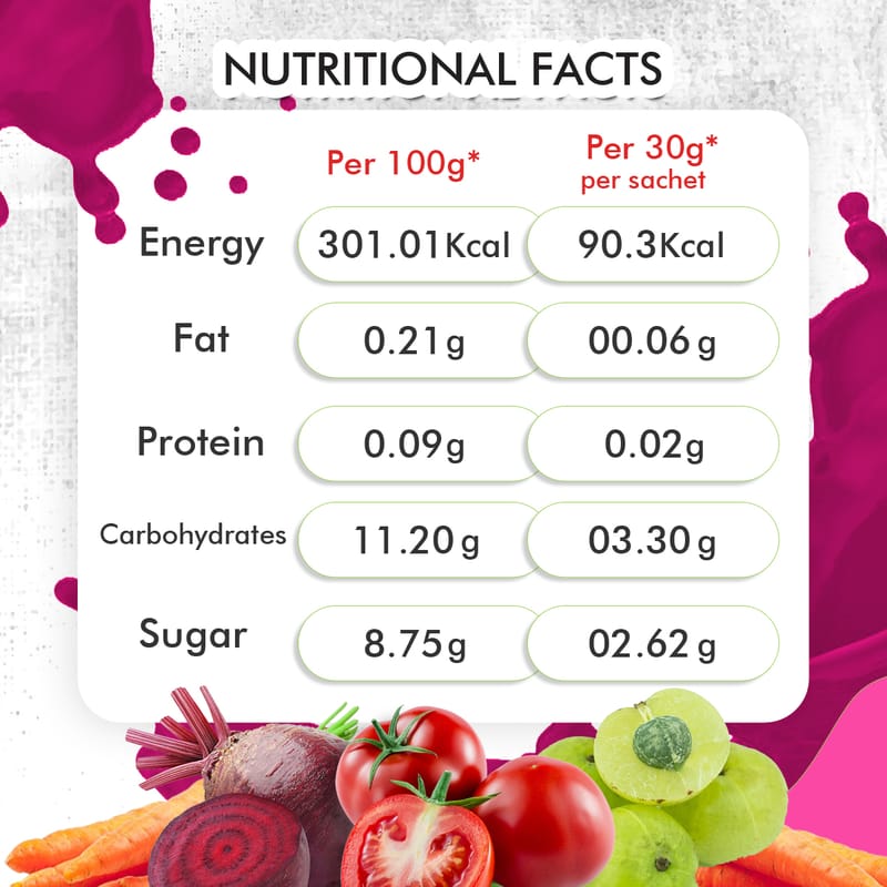 Orgenik: Shop Vegetable Juice Powder 60g - Pack of 2 from the brand Nattfru