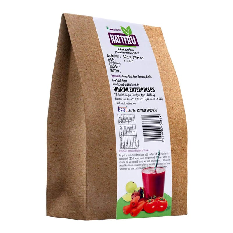 Orgenik: Shop Vegetable Juice Powder 60g - Pack of 2 from the brand Nattfru