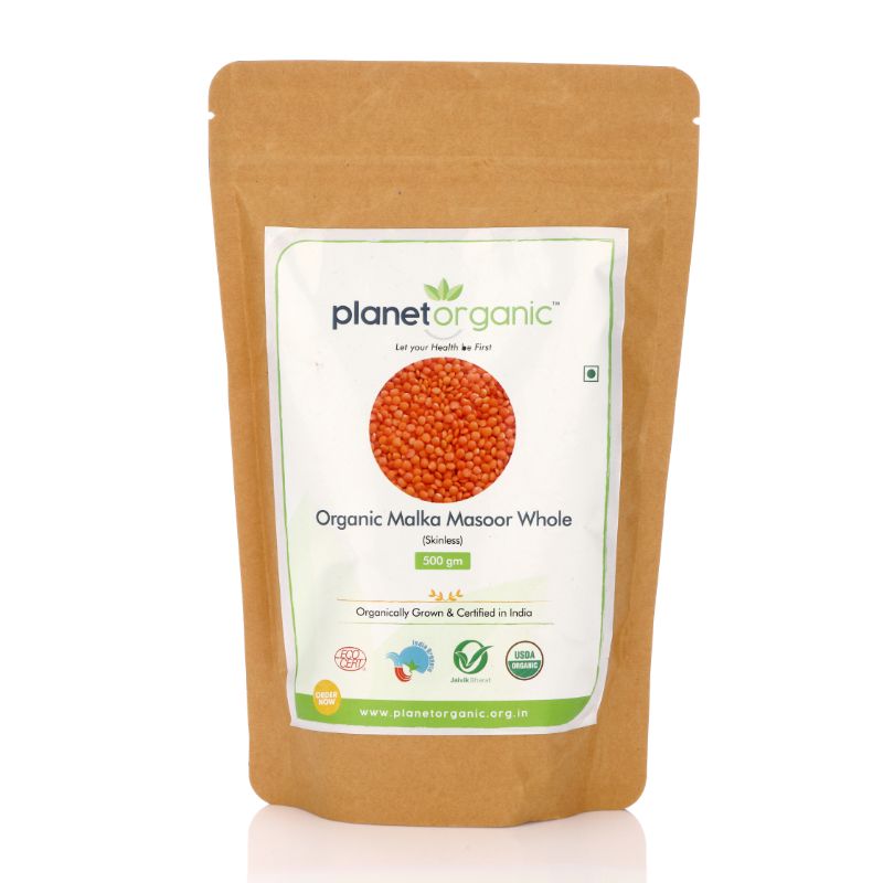Orgenik: Masoor (Whole Skinless) from brand Planet Organic