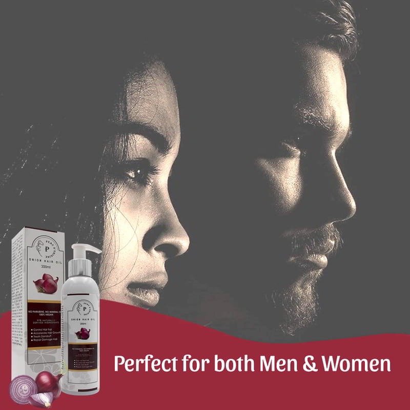 Orgenik: Shop Herbal Red Onion Seed Oil for Hair Growth Controls Hair Fall With 14 Vital Essential Oil No Mineral Oil from the brand Peau D'origine