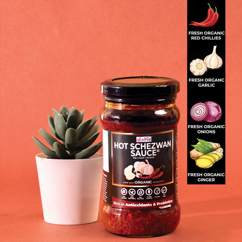 Orgenik: Shop Hot Schezwan Sauce from brand D-Alive