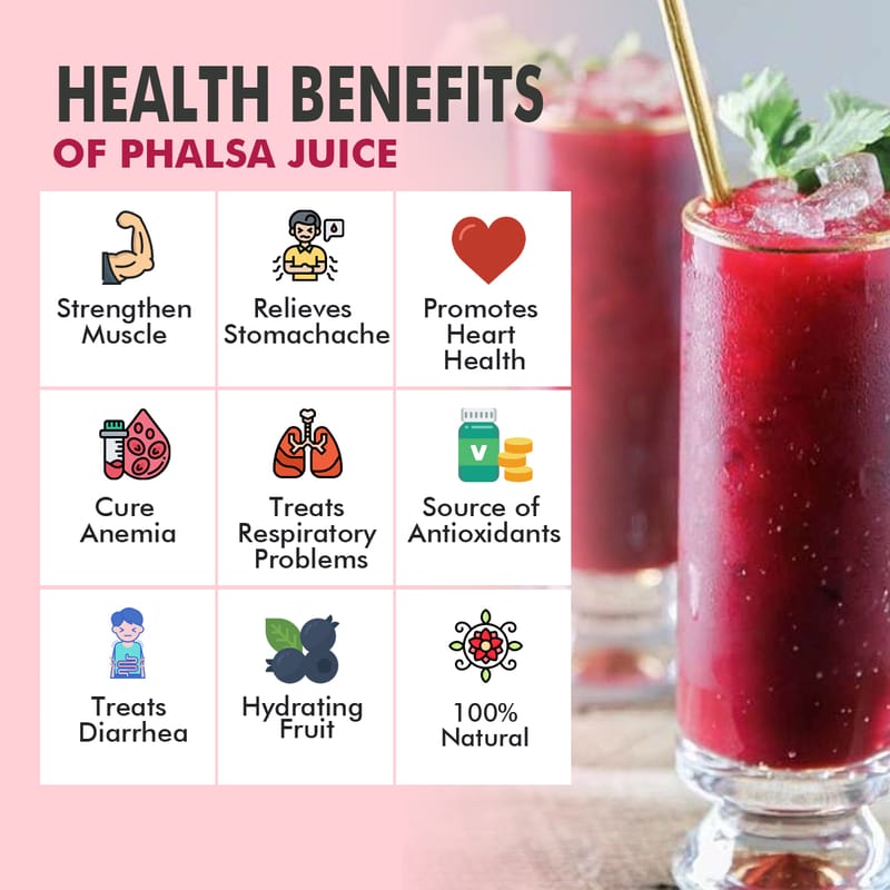 Orgenik: Shop Phalsa Fruit Juice Powder 80g - Pack of 2 from the brand Nattfru