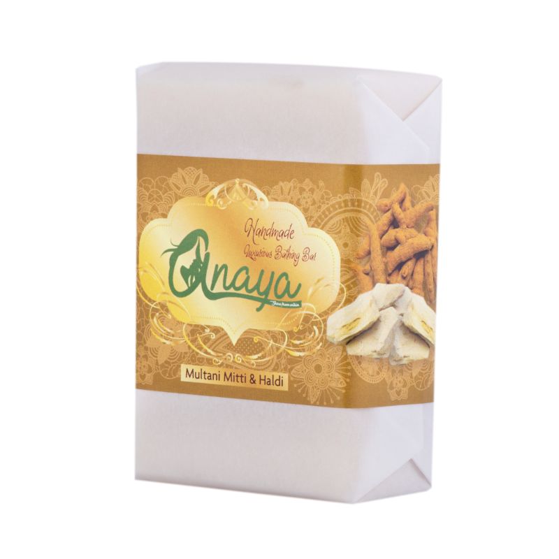 Orgenik: Multani Mitti & Haldi Luxurious Handmade Bathing Bar with the Finest Ayurvedic Ingredients from the brand Anaya