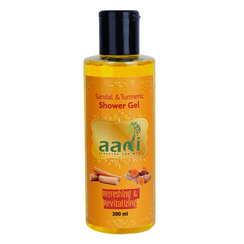 Orgenik: Sandal & Turmeric Shower Gel with the Finest Ayurvedic Ingredients from the brand Aadi
