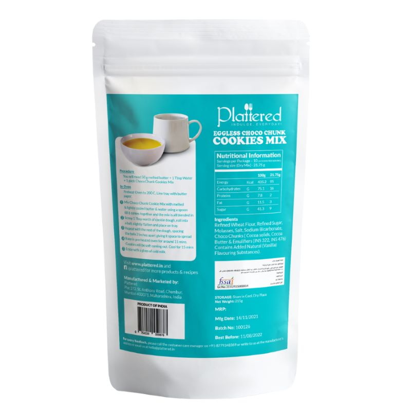 Orgenik: Shop Choco Chunk Cookie Mix from the brand Plattered