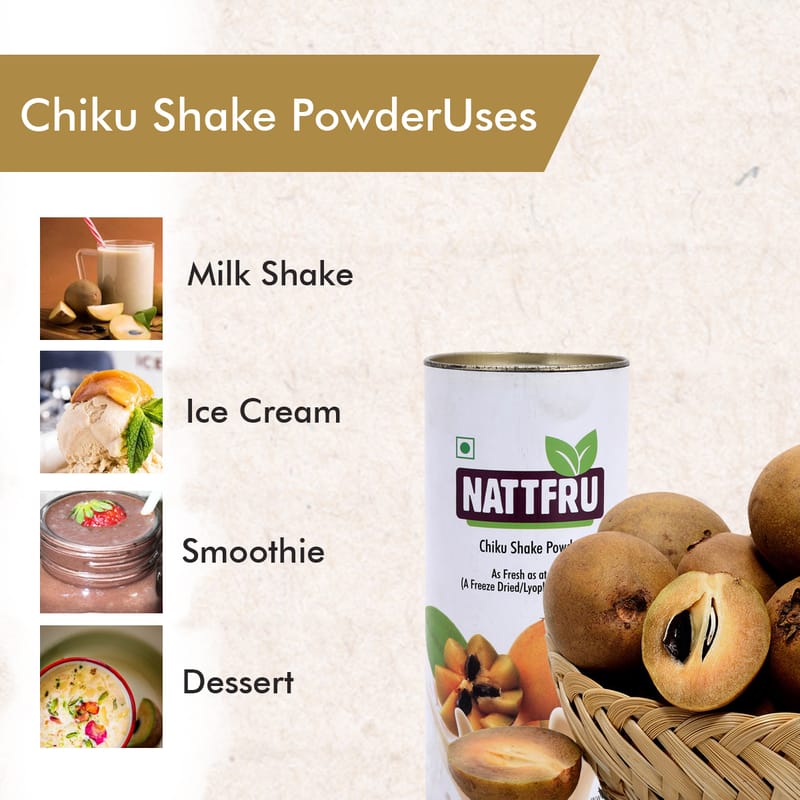 Orgenik: Shop Chiku Shake Powder 90g from the brand Nattfru