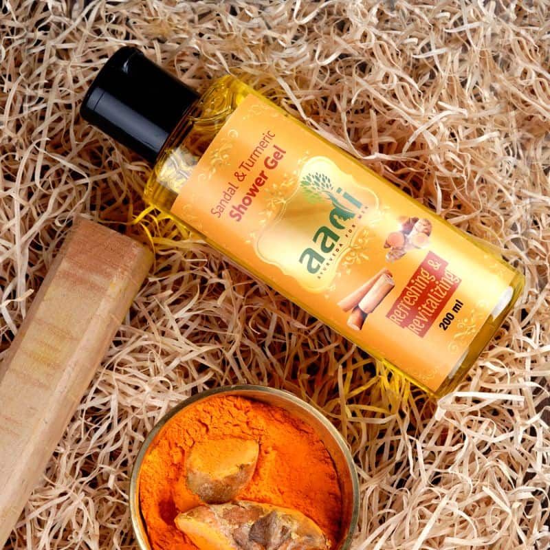 Orgenik: Sandal & Turmeric Shower Gel with the Finest Ayurvedic Ingredients from the brand Aadi