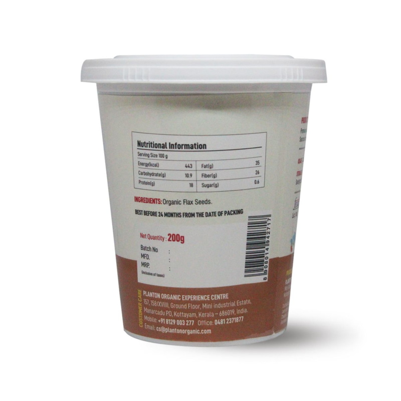 Orgenik: Shop Organic Flax Seed from brand Plantonorganic