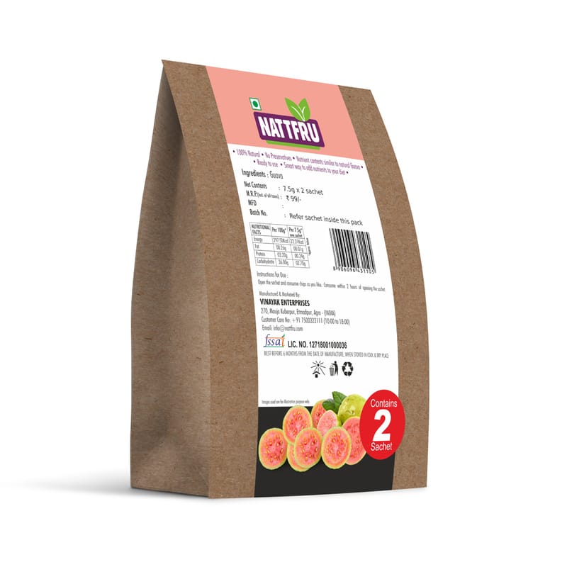 Orgenik: Shop Guava Crisps 15g - Pack of 2 from the brand Nattfru