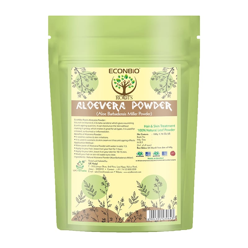 Orgenik: Shop Aloevera Powder 100g (Pack Of 2) - ECONBIO ROOTS from the brand ECONBIO ROOTS