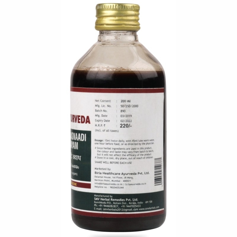 Orgenik: Shop Mahaaraasnaadi Kashaayam from the brand Birla Ayurveda