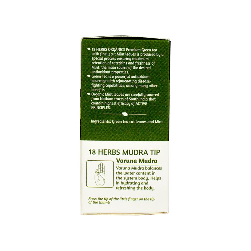 Orgenik: Green Tea with Mint from brand 18 Herbs Organics