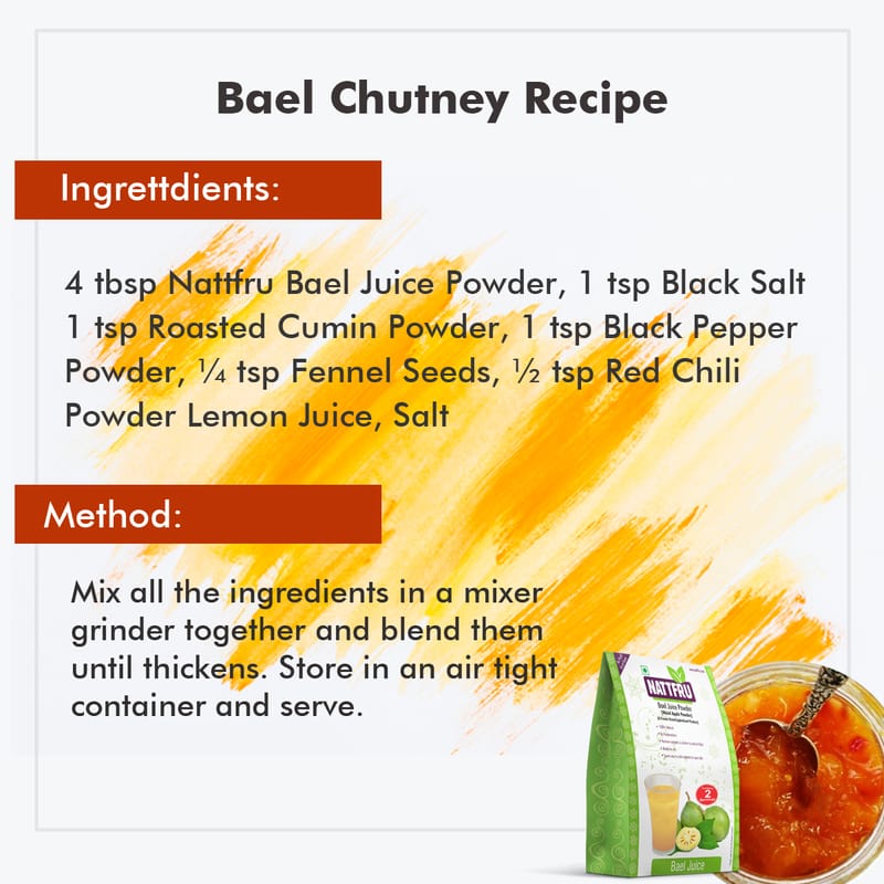 Orgenik: Shop Bael Fruit Juice Powder 90g - Pack of 2 from the brand Nattfru