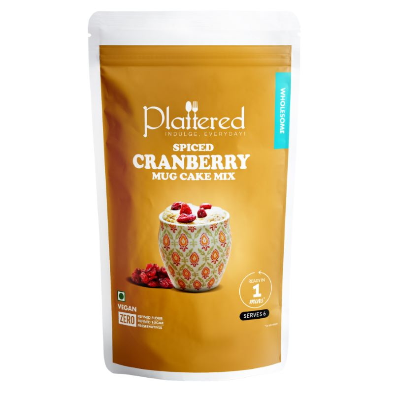Orgenik: Shop Spiced Cranberry Mug Cake Mix from the brand Plattered